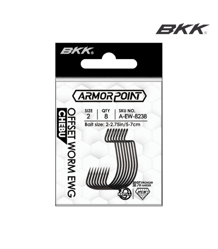 Офсетни куки BKK ARMORPOINT OFFSET WORM EWG CHEBU (Refil Pack)