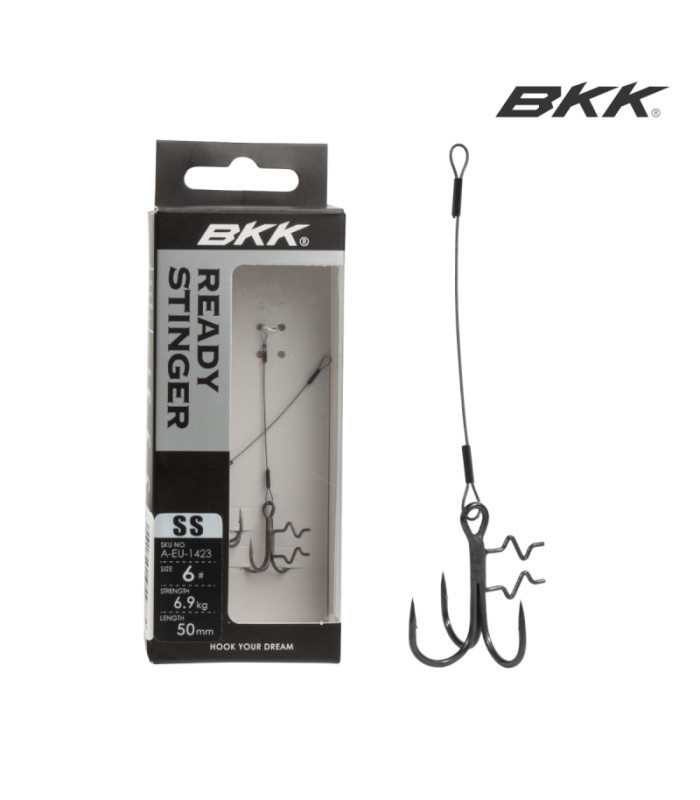 Тройни куки с метален повод BKK ASSIST SPEAR STINGER-7X7 WIRE SS - ZANDER