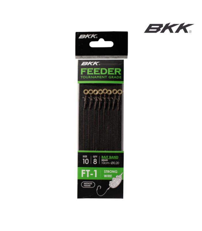 Вързани фидер куки BKK HOOKS FT-1 BAIT BAND RIGS - BRAID