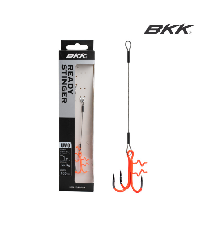 Тройни куки с метален повод BKK ASSIST SPEAR STINGER HD 7x7 WIRE UVO - PIKE