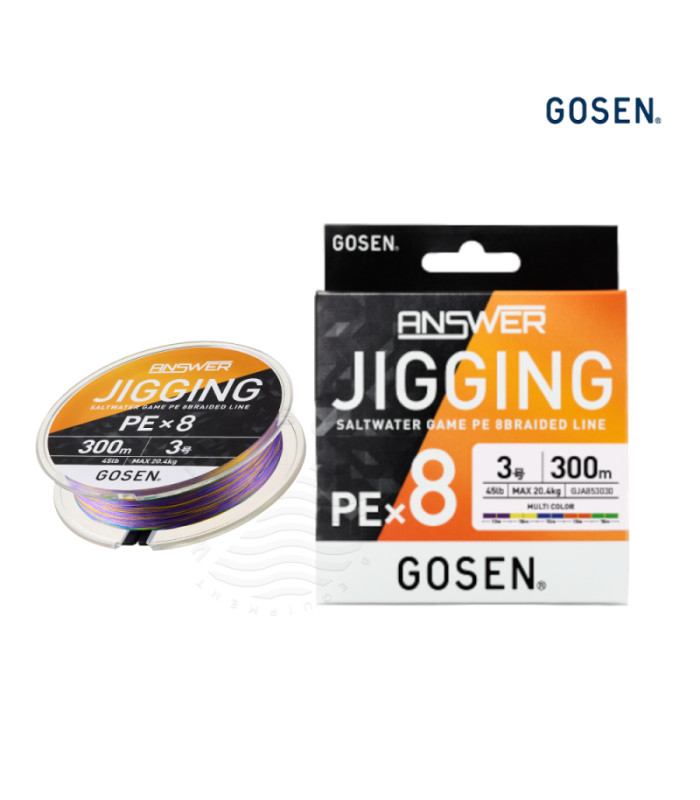 GOSEN ANSWER JIGGING PEx8 300m - MULTI COLOR