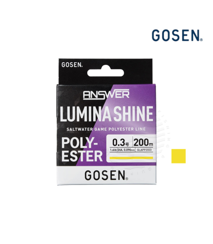 Полиестер GOSEN ANSWER LUMINA SHINE 200m Yellow