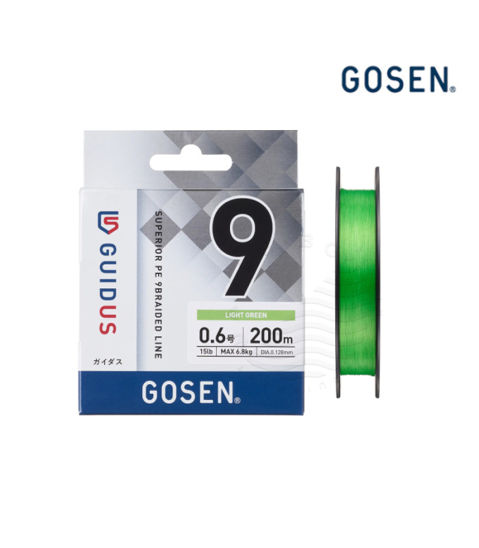 Плетено влакно GOSEN GUIDUS PE×9 200m LIGHT GREEN