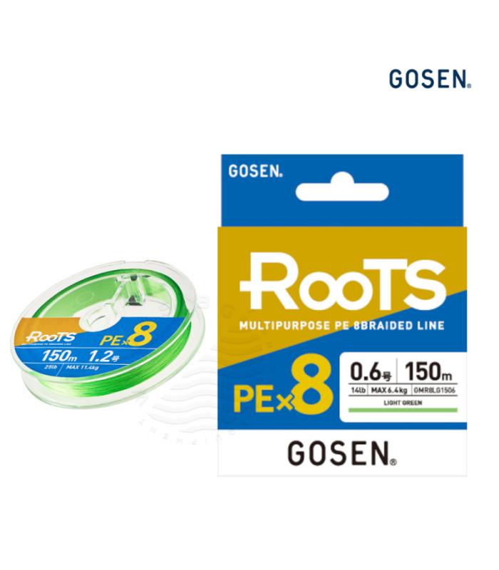 GOSEN ROOTS  PE×8 150m - LIME GREEN