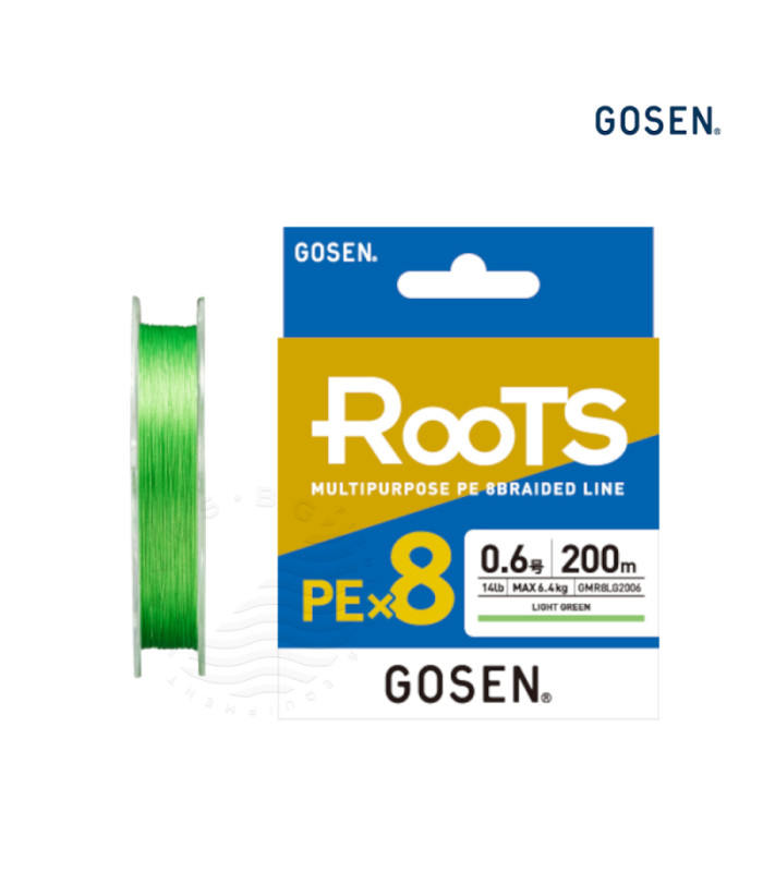 GOSEN ROOTS  PE×8 200m - LIME GREEN