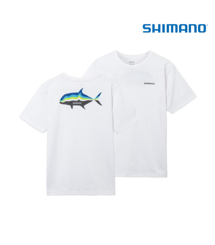 УВ тениска SHIMANO GRAPHIC QUICK DRY T-SHIRT SH-005W - WHITE