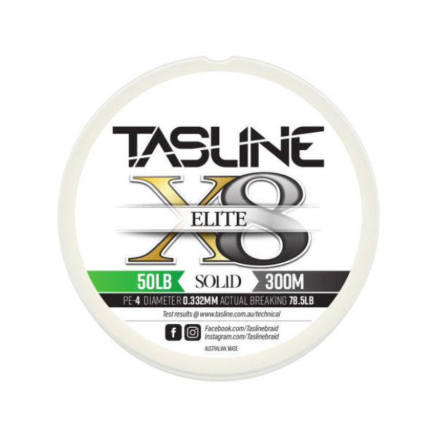 Плетено влакно TASLINE ELITE WHITE SOLID 300m