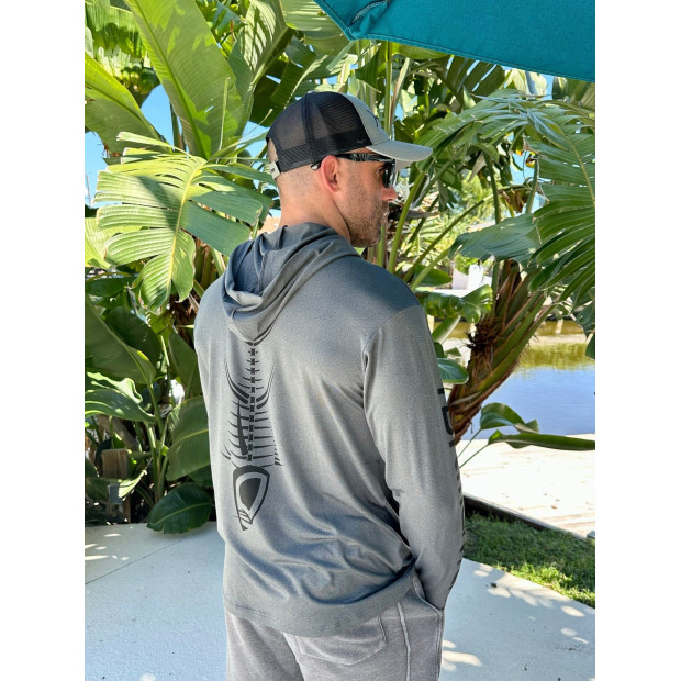 TORMENTER SPF HOODIE HEATHER CHARCOAL