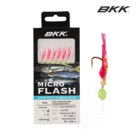 Чепаре BKK HOOKS MICRO FLASH NFA-02 - PINK NATURAL FISH SKIN