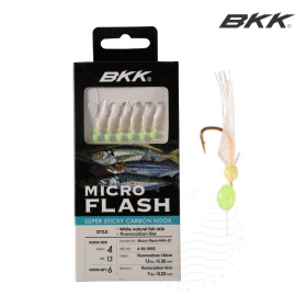 Чепаре BKK HOOKS MICRO FLASH NFA-02 - WHITE NATURAL FISH SKIN