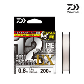 Плетено влакно DAIWA BAIT CASTING DURA SENSOR X 12EX+SI3 SP WHITE - 200m