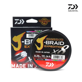 Плетено влакно DAIWA J-BRAID EXPEDITION X8 MULTICOLOR 300m