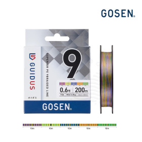Плетено влакно GOSEN GUIDUS PE×9 200m MULTI COLOR