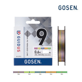 Плетено влакно GOSEN GUIDUS PE×9 300m MULTI COLOR