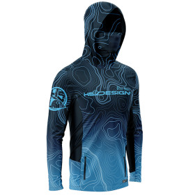 УВ блуза с качулка HS DESIGN PERFORMANCE HOODED SHIRT BATHYMETRY