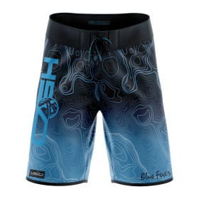 Къси панталони с УВ - HS DESIGN BOARDSHORT OCEAN PERFORMANCE BATHYMETRY