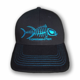 TORMENTER HAT BLACK TUNA w/BLUE STITCH