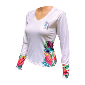 Дамска UV блуза TORMENTER SPF-ST CROIX COLLECTION-SEAHORSE-WHITE