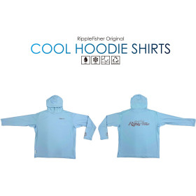 Блуза с качулка и UV защита RIPPLE FISHER COOL HOODIE SHIRT - SMOKE BLUE