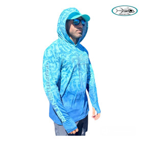 Блуза с UV защита и качулка TORMENTER SPF HOODIE HAMMERHEAD CAMO SEAFOAM